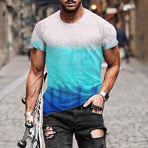 T-shirt de moda para homens 3D Tops Tops Crew pescoço de manga curta camisa gráfica com designs Blouse de verão