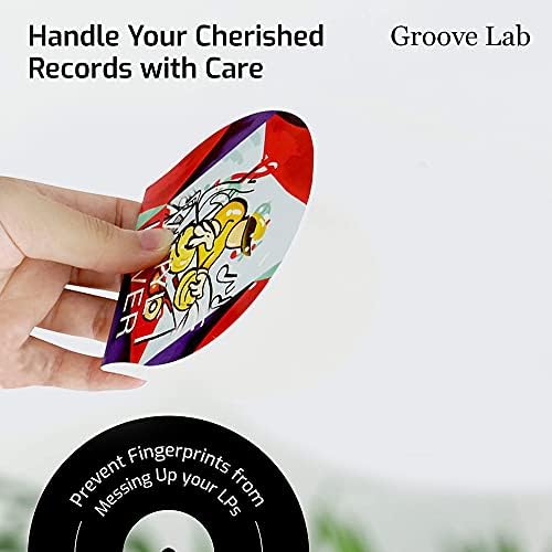 Groovelab Four Pack Record Mitt Anti estático Record Cleaner & Handler - Vinil Record Player Acessórios de limpeza com material de microfibra