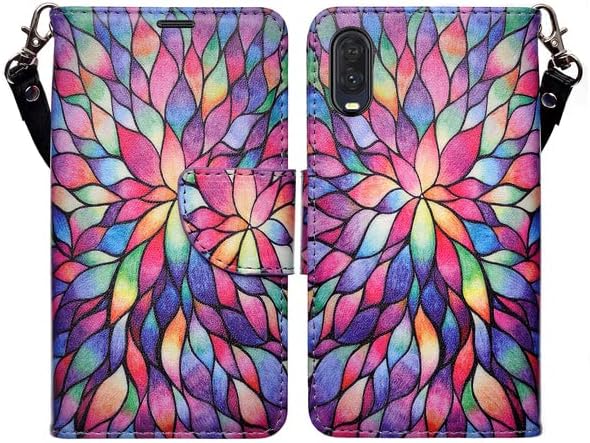 Spycase para Jitterbug Smart 3 / Lively Smart Case Carteira Phone Phone Capa Kickstand Girls Girls Mulheres - Rainbow