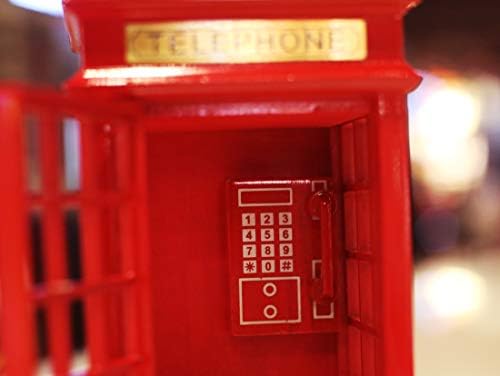 Angel Melody Vintage Wooden Red British London Street Telephone Booth Music Box Mecanismo, Aniversário, Para ela, Ele, Homens, Crianças,