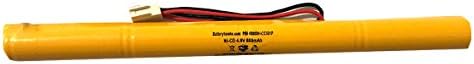 Evenlite B310011 4,8V 800mAh Nicd Battery Pack Substituição para Luz de Emergência/Saída Ni-CD AA 800 MAH 4,8 Volt Dantona Custom-200