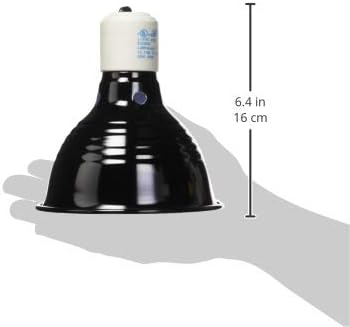 Lâmpada Repta-Clamp de Fluker com interruptor para répteis pretos, 5,5 polegadas