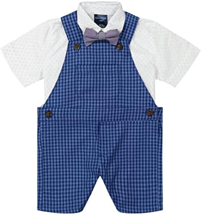 Nautica Baby-Boys de 3 peças Shortall, Bodysuit e conjunto de gravata borboleta