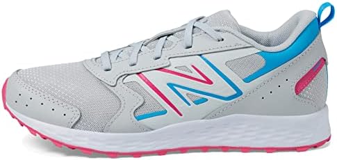 New Balance Girls Fresh Foam 650 V1 Sapato de corrida, nevoeiro de verão/hi-rink/céu vibrante, 4,5 wide grande criança