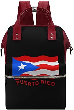 Mochila de fraldas da bandeira de Porto Rico