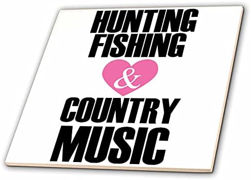 Presente de música country de pesca de caça a 3drose para amante da música do condado de Hunter - azulejos