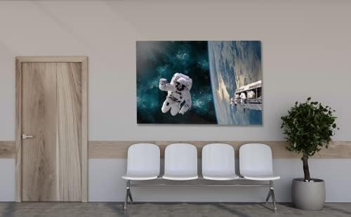 EGD ACRILICO ACRILICO MODEMA DE PAREDE ARTE DE PAREDE, Estação Espacial - Série Galáxia - Design de Interiores -