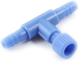 Akoak 10 pacote 10 Blue Plástico Tanque de peixe Bomba de ar Válvulas de controle de aquário Connector de mangueira de 2 válvulas