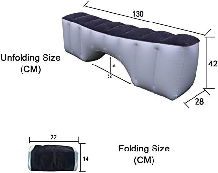 Ogland Inflável de carro Air Travel Bed Mattress Para Back Batch Gap Pad, 130 × 27 × 42 cm Acessórios de automóveis