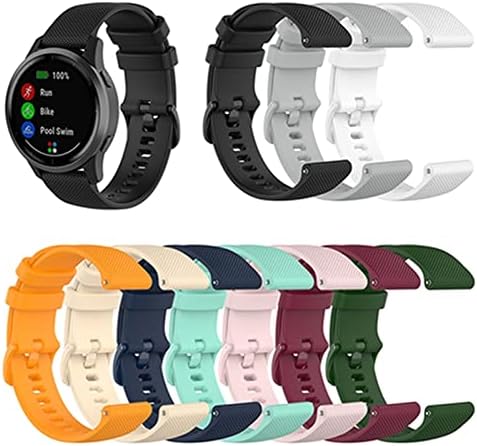 Kappde 18 20 22mm Banda de relógio para assistir 42mm/Garmin Vivoactive 3/Vivoactive 4 4s/Forerunner 645 Silicone Strap