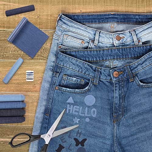 Ferro htvront em remendos para reparo de roupas 4 rolos - remendos jeans para kit de jeans 4 por 20, 4 rolos de ferro em