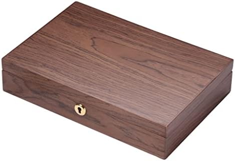 Quul Wooden grande caixa de jóias multifuncional Organizador de colar de colar de anel de anel de anel da caixa de armazenamento de