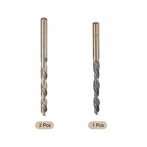 UXCELL 6,2mm 6,3mm de perfuração Twist Bits, bit de broca de torção de haste de haste reta de aço de alta velocidade 3pcs