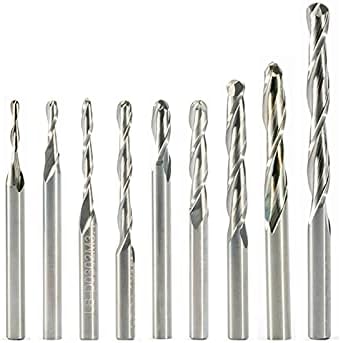 Cutter de moagem de carboneto 5pc 3,175mm 4mm 6mm 6mm Carboneto Espiral de 2 lâminas Ferrilha de gravação CNC Ferramenta de perfuração