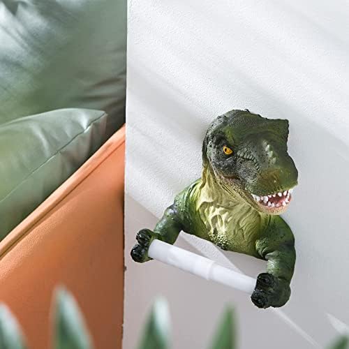 Banllis Dinosaur Papel Hotorel Selder Mount, suporte de toalha dino para decoração de parede de banheiro - mola plástica de