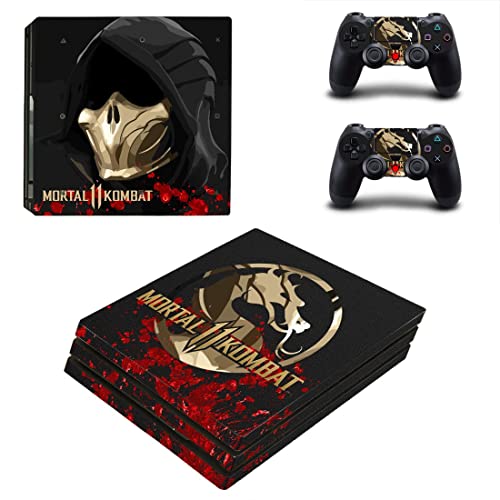Para PS4 Pro - Game Ninja Mortal Melhor Guerra Kombat X PS4 ou PS5 Skin Skin para PlayStation 4 ou 5 Console e Controladores
