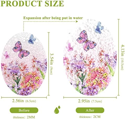 Alaza Hydrangea Flowers Butterfly Sponge Kitchen Cellulose esponjas para pratos Lavando banheiros e limpeza doméstica,