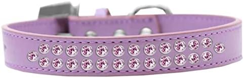 Mirage Pet Products Two Row Rosa Cristal Pink Cristal Colo de cachorro Pink, tamanho 18