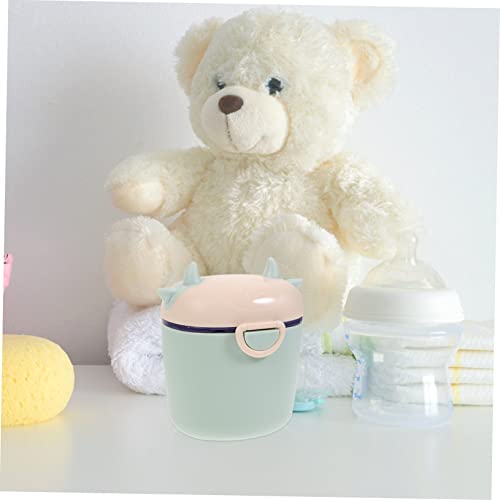 Toyvian Cute Milk Powder Box Recipiente Sílica Gel Baby Selo Tank Verde