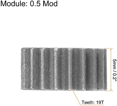 Engrenagem de engrenagem de spur harfington 1,95 mm engrenagem de pinhão interna 19t mod 0.5 alumínio de alumínio