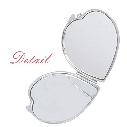 ENERGETIC 5-LE Staff Blue Mirror Heart Heart Portable Pocket Makeup