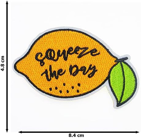 JPT - Squeeze de limão no dia Apliques bordados Ferro/costurar em patches Badge Patch fofo de logotipo na camisa de colete de colete
