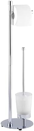 Wenko Free Standing Roma-Toilet Brush Solder, 19,5 x 19,5 x 75 cm, prata brilhante