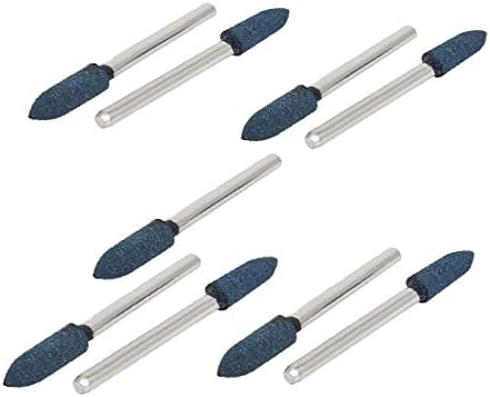 X-Dree 3mm Brill orifício de broca de borracha de borracha Pontos de moagem de cabeça montada ferramenta rotativa 9pcs (haste