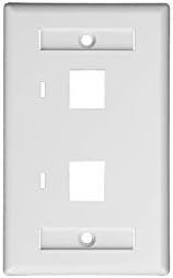 NAVEPOint Keystone Wall Plate White 2-Port