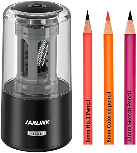 JARLINK SHEPENCENCENTE DE LEXANTE ELÉTRICO, SHEPENGER PARA LÁPIS PARA PESQUISA PARA ESTAPAÇÃO DE COLOR DE 6-12MM MENOS, STOP AUTO