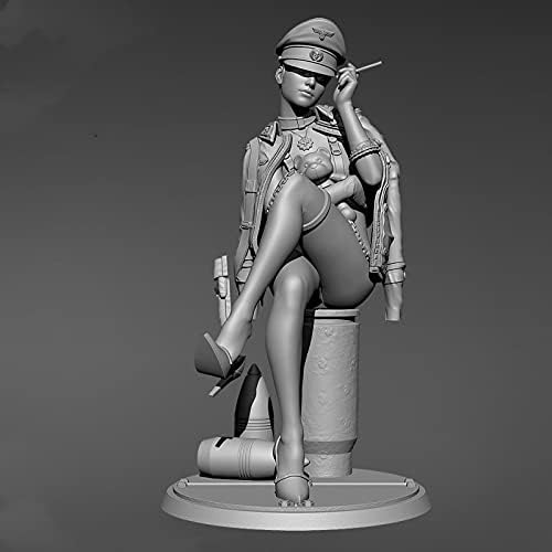 Goodmoel 1/24 WWII Soldier Resin Kit Figura Figura Desmontada e não pintada miniaturas/CK-8194