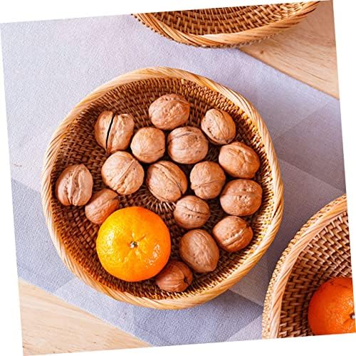 Yardwe 2pcs tecido de cesta de frutas snack recipiente de tecido de tecido decoração bandeja de armazenamento de cesta de plantas