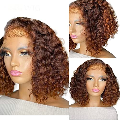 Quinlux Wigs ombre colorido brasileiro Remy Deep Wave Human Hum HD invisível 13x6 lateral lateral profunda Parte de renda frontal