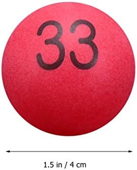 NUOBESTY 100PCS Raffle Balls Número de caça bolas de jogo de jogo de jogo de 1 a 100 bolas de tênis de tênis bolas de