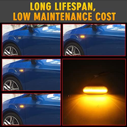 2x Sequencial LED Marcador lateral Turn Signal Light Compatível para VW Golf 4 3 Mk4 Mk3 Polo passat 3bg Sharan