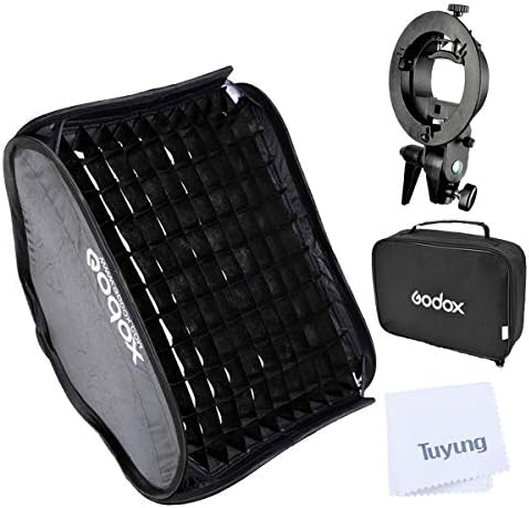 Suporte do suporte do tipo Godox Bracket Holder S Suports com 40x40cm /15.7x15.7 polegadas Softbox e Kit Grid & Bag Grid