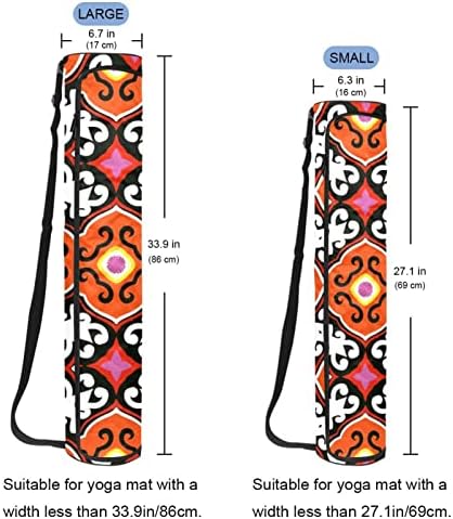 Bolsa de tapete de ioga ratgdn, étnico asteca do exercício de ioga transportadora de tape