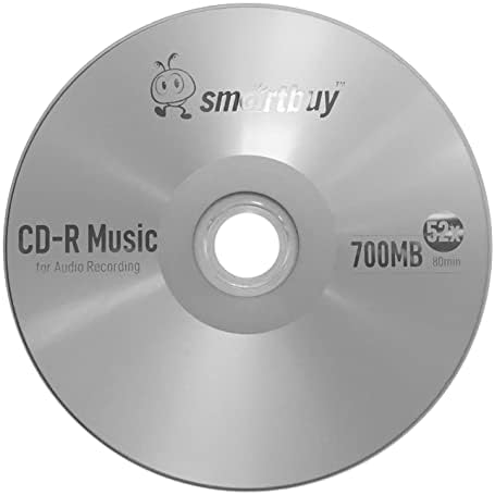 100 pacote smartbuy digital áudio cd-r música 52x 700MB/80min do logotipo da marca