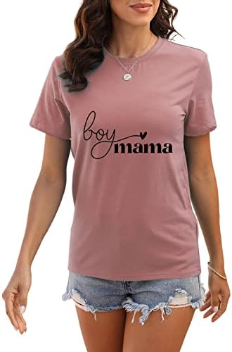 Mãe dos meninos Sorto de moletom feminino Letras de manga longa Imprima pulôver mama moletom casual Crewneck de pullover tops