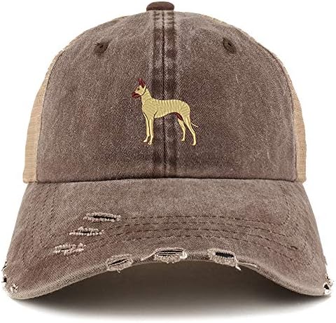 Loja de roupas da moda Great Dane Dog Dog bordado Bill Trucker Mesh Back Cap