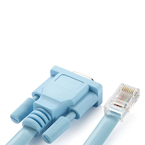 RJ45 Male a DB9 RS232 Feminino Console de Cable Conversor para o roteador Cisco Switch, 1,8m / 5,94ft