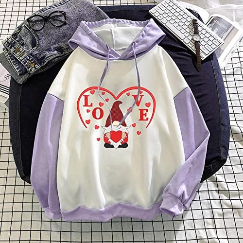 Moletons grandes femininos moletom com capuz moderno de manga longa impressão fofa gráfica Kawaii Pullover casual Tops de férias soltas