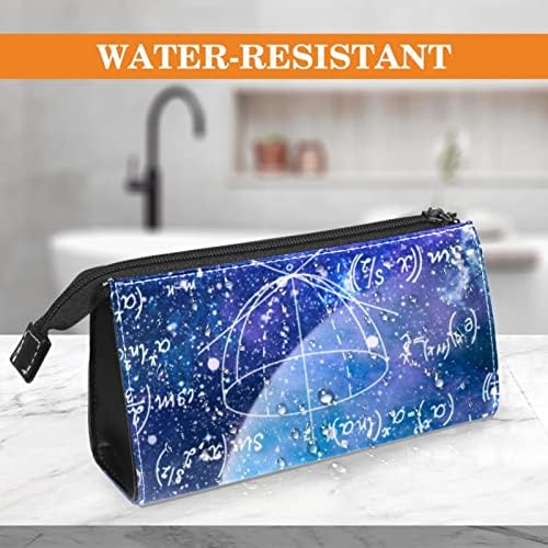 Bolsa de maquiagem, bolsa de cosméticos, organizador de bolsa de maquiagem à prova d'água, Galaxy Universe Mathematics