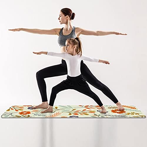 Floral simples premium grosso de yoga mat para a saúde de borracha e fitness não deslize para todos os tipos de yoga e pilates de