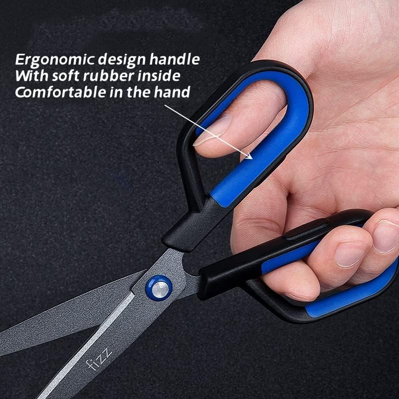 Dayujian 2 pacote 7,5 '' Scissors antiaderentes, ABS Comfort Grip, Teflon revestido e atualizado com tesoura de escritório