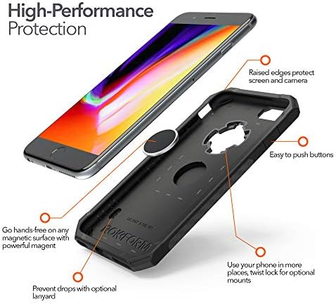 Rokform - Caso do iPhone 11, séries robustas, maçã de proteção magnética, tampa do iPhone com trava de torção Roklock,