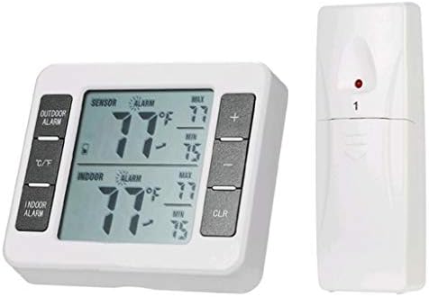 Walnuta Mini LCD Termômetro digital sem fio Medidor de temperatura sem fio com medição ° C / ° F Valor mínimo Min Display