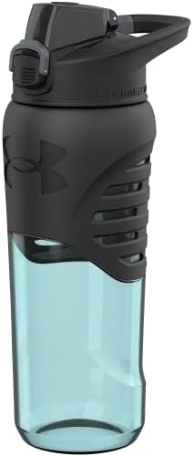 Under Armour 24oz Grip Water Bottle, Tampa de tampa profissional, aderência do corpo de silicone, prova de quebra, mancha