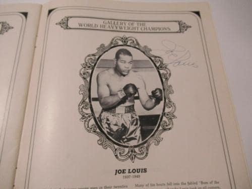 Joe Louis assinou autografado Muhammad Ali vs Joe Frazier Programa Vintage JSA LOA - Itens diversos de boxe autografados