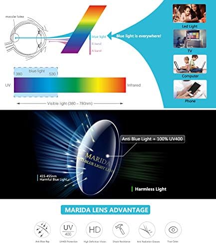 Óculos de bloqueio de luz azul marida para crianças quadros redondos flexíveis com óculos anti-Glare Anti-Fadiga Anti-UV Idade